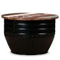 vidaXL Mesa de centro de madera maciza reciclada negra forma de barril vidaXL Mesa de centro de madera maciza reciclada negra forma de barril