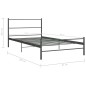 vidaXL Estructura de cama de metal gris 90x200 cm vidaXL Estructura de cama de metal gris 90x200 cm