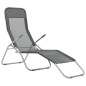 vidaXL Tumbonas plegables 2 unidades textilene gris antracita vidaXL Tumbonas plegables 2 unidades textilene gris antracita