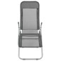 vidaXL Tumbonas plegables 2 unidades textilene gris antracita vidaXL Tumbonas plegables 2 unidades textilene gris antracita