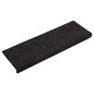 vidaXL Alfombrilla de escaleras 15 uds tela punzonada negro 65x21x4 cm vidaXL Alfombrilla de escaleras 15 uds tela punzonada negro 65x21x4 cm