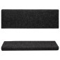 vidaXL Alfombrilla de escaleras 15 uds tela punzonada negro 65x21x4 cm vidaXL Alfombrilla de escaleras 15 uds tela punzonada negro 65x21x4 cm
