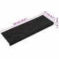 vidaXL Alfombrilla de escaleras 15 uds tela punzonada negro 65x21x4 cm vidaXL Alfombrilla de escaleras 15 uds tela punzonada negro 65x21x4 cm