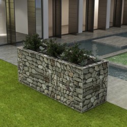 vidaXL Arriate de gaviones de acero 270x90x100 cm