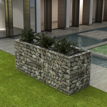 vidaXL Arriate de gaviones de acero 270x90x100 cm