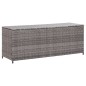 vidaXL Caja de almacenaje de jardín ratán sintético gris 150x50x60 cm vidaXL Caja de almacenaje de jardín ratán sintético gris 150x50x60 cm