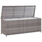 vidaXL Caja de almacenaje de jardín ratán sintético gris 150x50x60 cm vidaXL Caja de almacenaje de jardín ratán sintético gris 150x50x60 cm