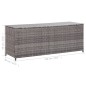 vidaXL Caja de almacenaje de jardín ratán sintético gris 150x50x60 cm vidaXL Caja de almacenaje de jardín ratán sintético gris 150x50x60 cm