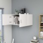 vidaXL Armario de pared madera contrachapada blanco 80x39x40 cm vidaXL Armario de pared madera contrachapada blanco 80x39x40 cm