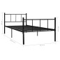 vidaXL Estructura de cama de metal negro 90x200 cm vidaXL Estructura de cama de metal negro 90x200 cm
