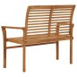 vidaXL Banco de jardín de madera maciza de teca 112 cm vidaXL Banco de jardín de madera maciza de teca 112 cm