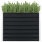 vidaXL Jardinera elevada acero galvanizado gris antracita 100x100x77cm vidaXL Jardinera elevada acero galvanizado gris antracita 100x100x77cm