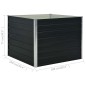vidaXL Jardinera elevada acero galvanizado gris antracita 100x100x77cm vidaXL Jardinera elevada acero galvanizado gris antracita 100x100x77cm