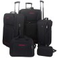 vidaXL Juego de maletas de viaje 5 piezas negro vidaXL Juego de maletas de viaje 5 piezas negro