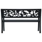 vidaXL Banco de jardín acero negro 125 cm