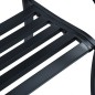 vidaXL Banco de jardín acero negro 125 cm