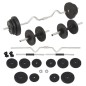 vidaXL Juego de pesas 30 kg barra y mancuernas vidaXL Juego de pesas 30 kg barra y mancuernas