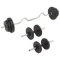 vidaXL Juego de pesas 30 kg barra y mancuernas vidaXL Juego de pesas 30 kg barra y mancuernas