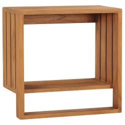 vidaXL Toallero de pared de teca maciza 35x20x35 cm