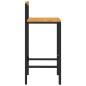 vidaXL Taburetes altos 4 uds madera de acacia y ratán sintético negro vidaXL Taburetes altos 4 uds madera de acacia y ratán sintético negro