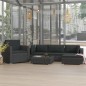 vidaXL Set muebles de jardín 6 piezas y cojines ratán sintético negro vidaXL Set muebles de jardín 6 piezas y cojines ratán sintético negro