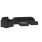 vidaXL Set muebles de jardín 6 piezas y cojines ratán sintético negro vidaXL Set muebles de jardín 6 piezas y cojines ratán sintético negro