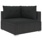 vidaXL Set muebles de jardín 6 piezas y cojines ratán sintético negro vidaXL Set muebles de jardín 6 piezas y cojines ratán sintético negro