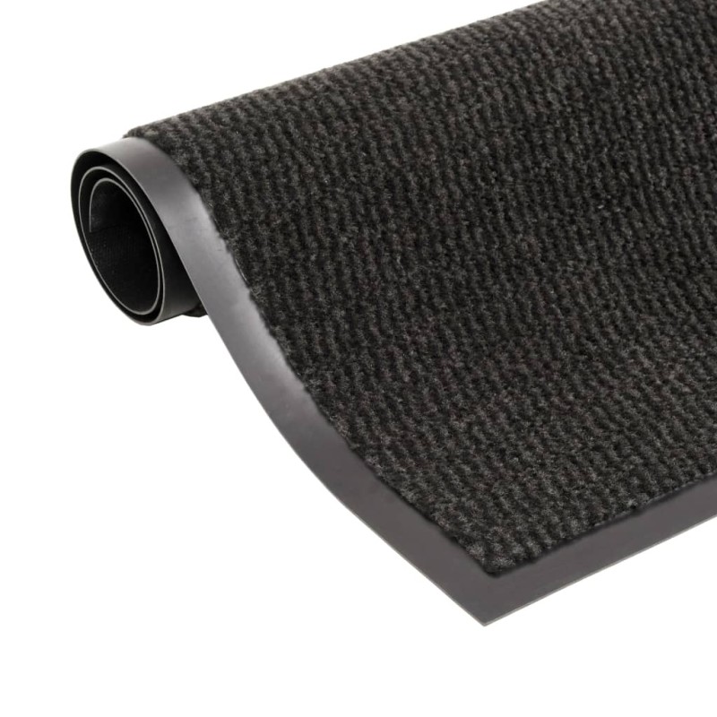 vidaXL Alfombra de entrada rectangular de nudo 90x150 cm negra vidaXL Alfombra de entrada rectangular de nudo 90x150 cm negra