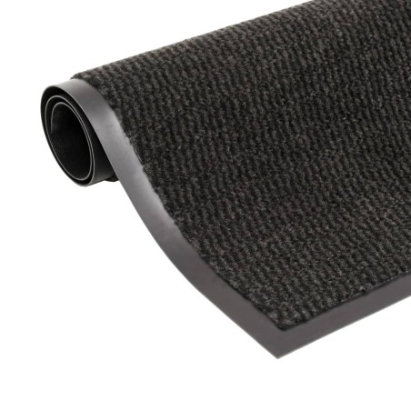 vidaXL Alfombra de entrada rectangular de nudo 90x150 cm negra