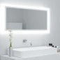 vidaXL Espejo de baño LED acrílico blanco 100x8,5x37 cm vidaXL Espejo de baño LED acrílico blanco 100x8,5x37 cm