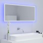 vidaXL Espejo de baño LED acrílico blanco 100x8,5x37 cm vidaXL Espejo de baño LED acrílico blanco 100x8,5x37 cm