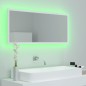 vidaXL Espejo de baño LED acrílico blanco 100x8,5x37 cm vidaXL Espejo de baño LED acrílico blanco 100x8,5x37 cm