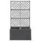 vidaXL Enrejado y arriate 2 macetas ratán sintético negro 58x30x107 cm vidaXL Enrejado y arriate 2 macetas ratán sintético negro 58x30x107 cm