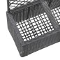 vidaXL Enrejado y arriate 2 macetas ratán sintético negro 58x30x107 cm vidaXL Enrejado y arriate 2 macetas ratán sintético negro 58x30x107 cm