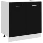 vidaXL Armario inferior fregadero contrachapada negro 80x46x81,5cm vidaXL Armario inferior fregadero contrachapada negro 80x46x81,5cm