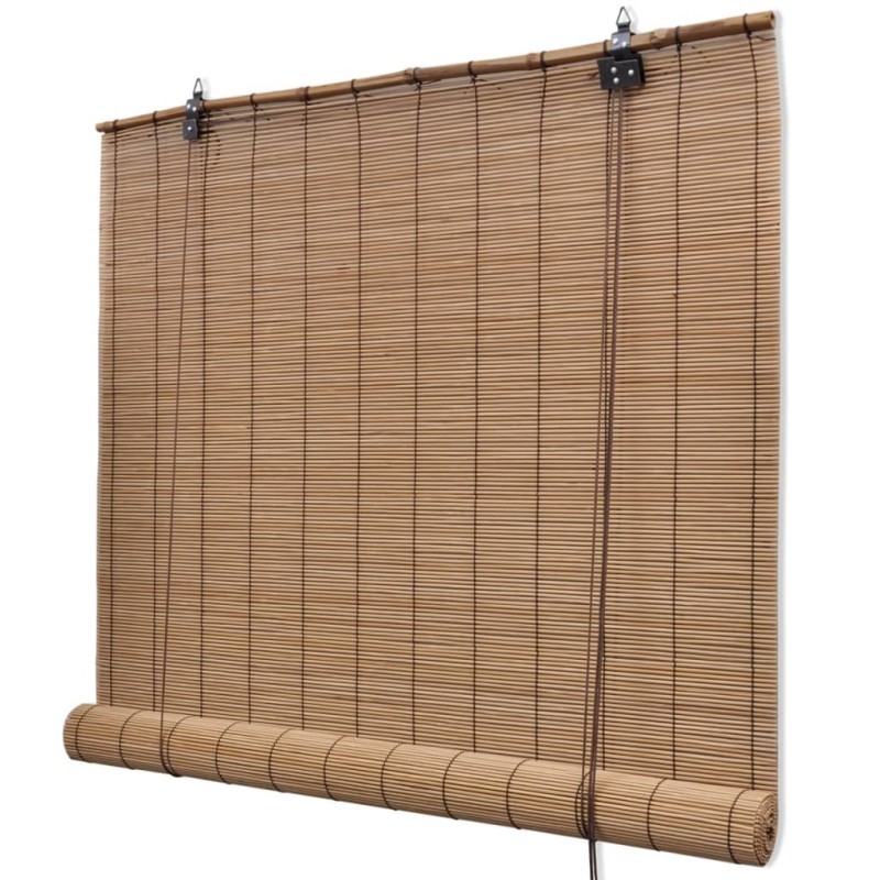 vidaXL Persianas enrollables de bambú marrón 120x220 cm vidaXL Persianas enrollables de bambú marrón 120x220 cm