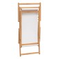 vidaXL Silla de playa plegable de madera maciza de teca crema vidaXL Silla de playa plegable de madera maciza de teca crema