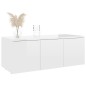 vidaXL Mueble TV madera contrachapada blanco brillante 80x34x30 cm