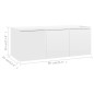 vidaXL Mueble TV madera contrachapada blanco brillante 80x34x30 cm