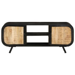 vidaXL Mueble para TV de madera maciza de mango rugosa 110x30x45 cm