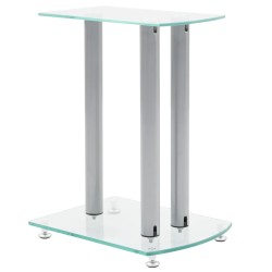 Set De 2 Transparente Cristal Vidrio De Seguridad Soporte De Altavoz