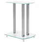 Set De 2 Transparente Cristal Vidrio De Seguridad Soporte De Altavoz