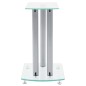 Set De 2 Transparente Cristal Vidrio De Seguridad Soporte De Altavoz