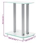 Set De 2 Transparente Cristal Vidrio De Seguridad Soporte De Altavoz