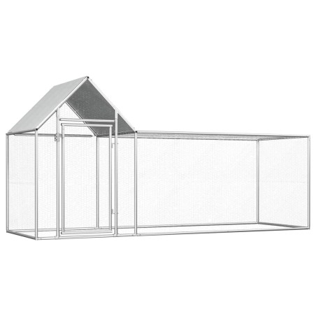 vidaXL Gallinero acero galvanizado 3x1x1,5 m