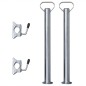 2 tubos de soporte con 2 abrazaderas para rueda jockey de 48 mm 2 tubos de soporte con 2 abrazaderas para rueda jockey de 48 mm