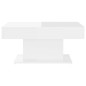 vidaXL Mesa de centro madera contrachapada blanco brillante 96x50x45cm