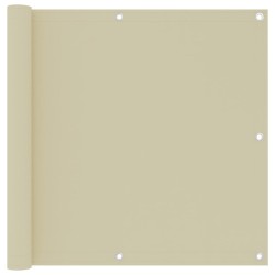 vidaXL Toldo para balcón tela oxford color crema 90x500 cm