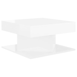 vidaXL Mesa de centro madera de ingeniería gris brillo 57x57x30 cm