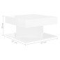 vidaXL Mesa de centro madera de ingeniería gris brillo 57x57x30 cm